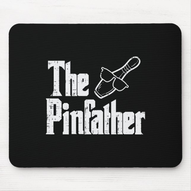PinVater Bowling Vater Vathers Day Bowler Daddy Pa Mousepad (Vorne)
