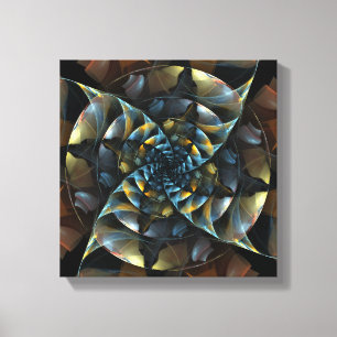 Pinwheel Abstrakt Art Black and White Leinwanddruck