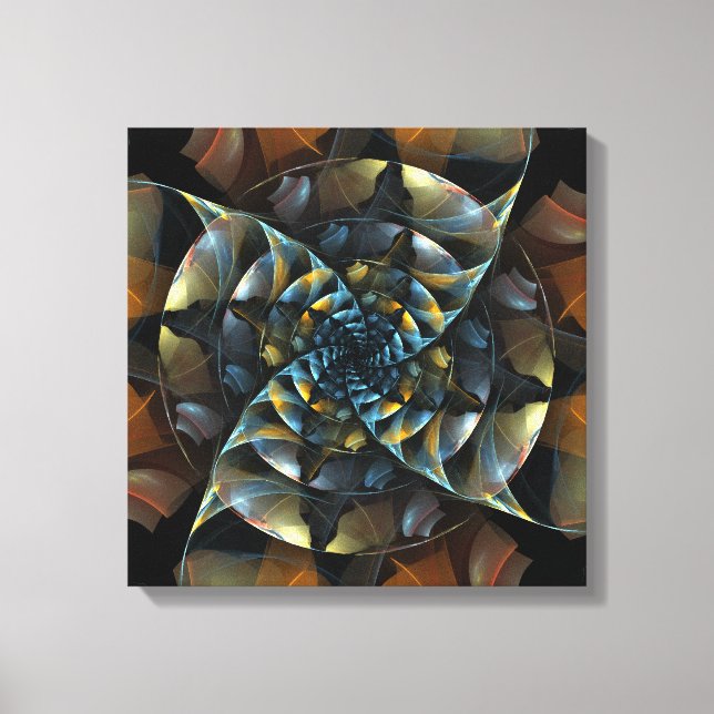 Pinwheel Abstrakt Art Quad Canvas Print Leinwanddruck (Vorderseite)