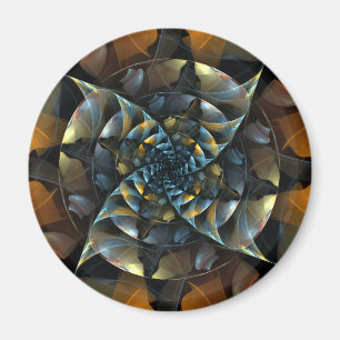 Pinwheel Abstrakt Art Round Magnet