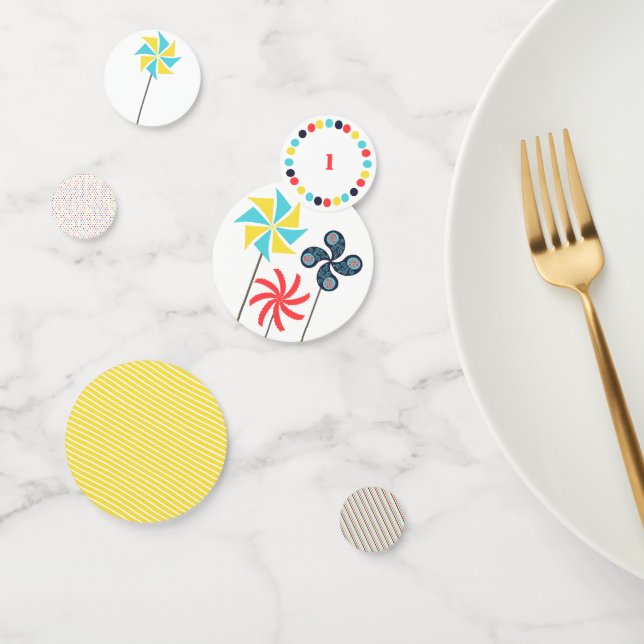 Pinwheel Confetti - Preppy & Modern Design Konfetti (Gruppe)