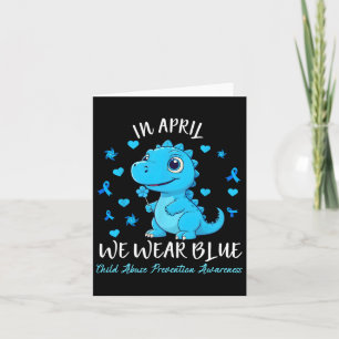 Pinwheel Dino Im April tragen wir blauen Kindesmis Karte