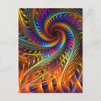 "Pinwheel Dreams" - Abstrakte Spirituosen Fraktal  Postkarte
