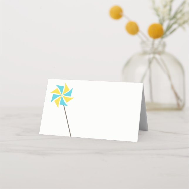 Pinwheel-Food-Zelt Platzkarte (Vorderseite)