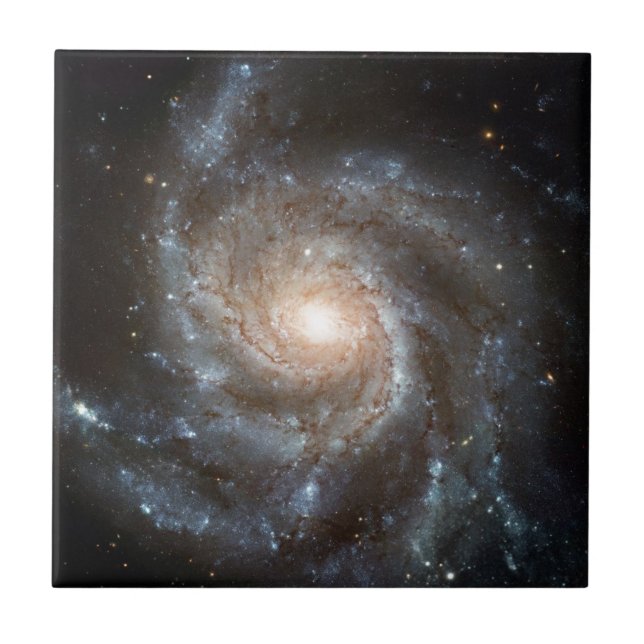 Pinwheel galaxy Hubble Telescope WeltraumFoto Fliese (Vorderseite)