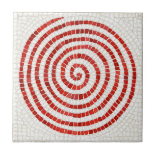 PINWHEEL MOSAIC 4,25" Square Keramik Tile Fliese