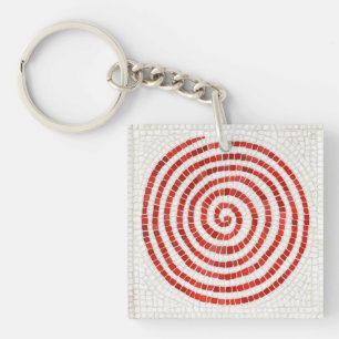 PINWHEEL MOSAIC Carré Porte - clé acrylique