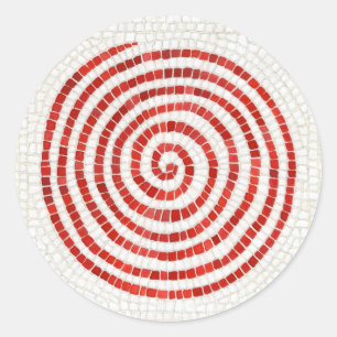 PINWHEEL MOSAIC Kleine Rundkleber Runder Aufkleber