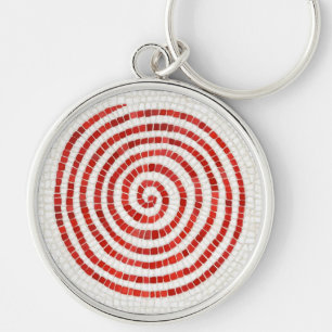 PINWHEEL MOSAIC Premium Round Schlüsselanhänger