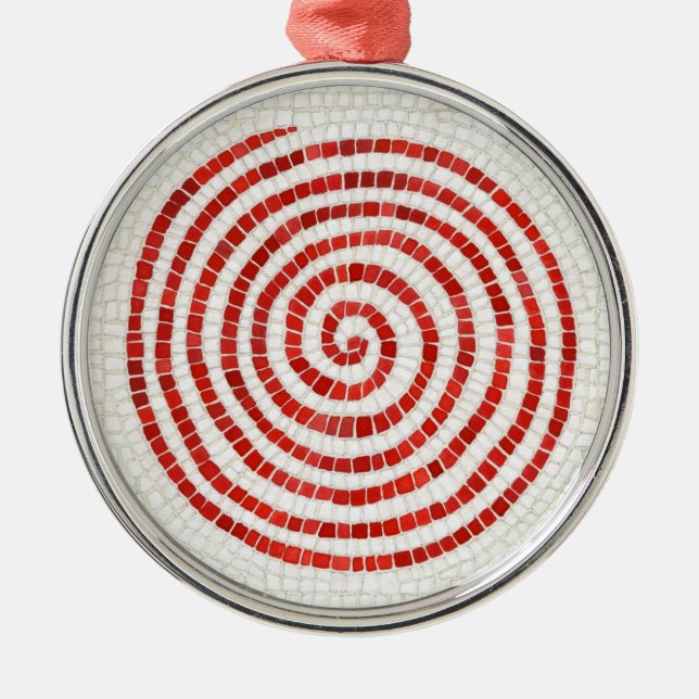 PINWHEEL MOSAIC Premium Runder Ornament (Vorne)