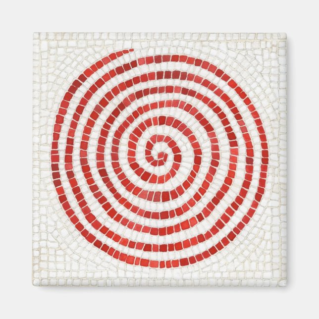 PINWHEEL MOSAIC Square Magnet (Vorne)