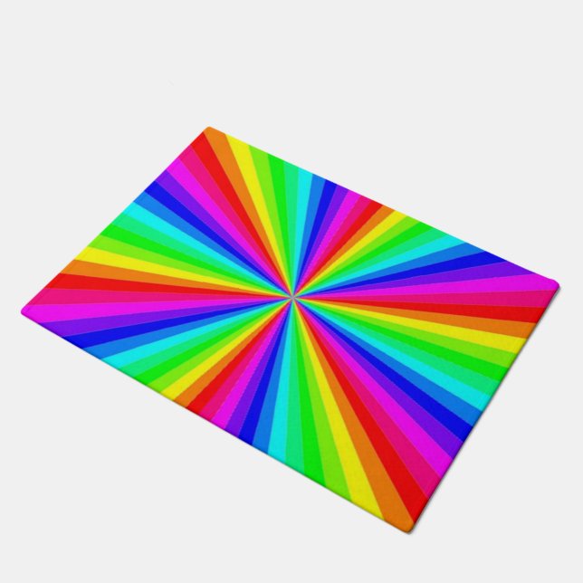 PINWHEEL RAINBOW FUßMATTE (Schrägansicht)