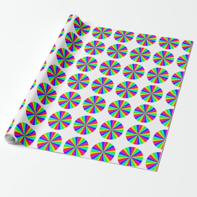 PINWHEEL RAINBOW GESCHENKPAPIER (Ungerollt)