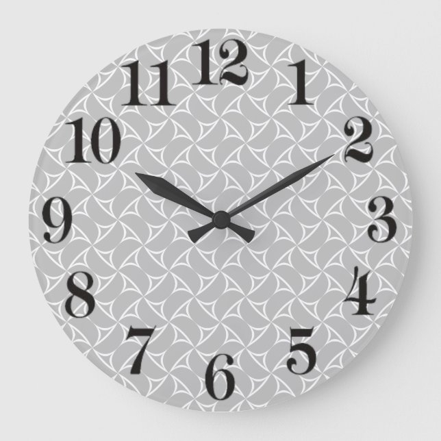 Pinwheel Spiral Abstrakte Illusionen Linie Art Große Wanduhr (Vorderseite)