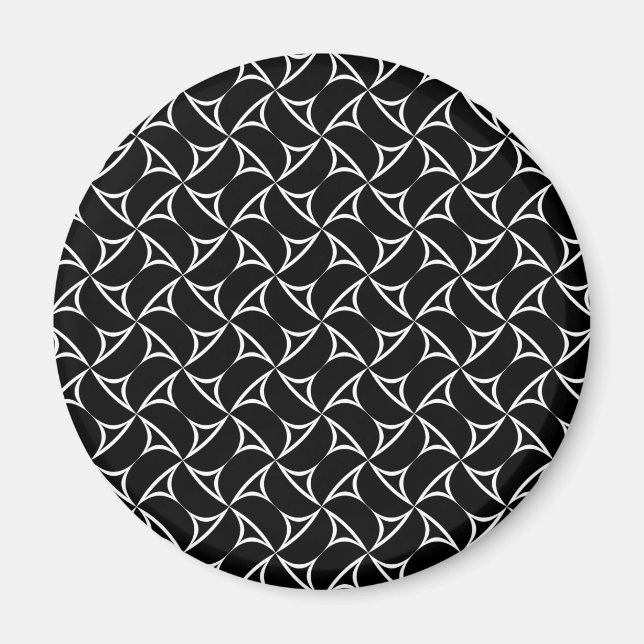Pinwheel Spiral Abstrakte Illusionen Linie Art Magnet (Vorne)