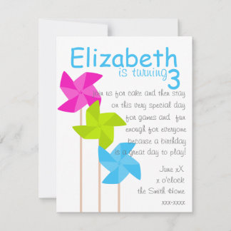 Pinwheel Trio Einladung