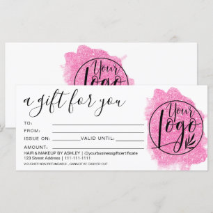 Pinzette Glitzer Pinselstrich Logo