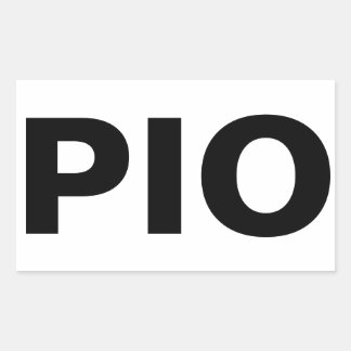 PIO: Blatt mit rechteckigen Aufklebern von ALXSw Rechteckiger Aufkleber