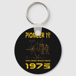 Pioneer 10 & 11  Raumfahrt 1972 und 1973  Gold Schlüsselanhänger
