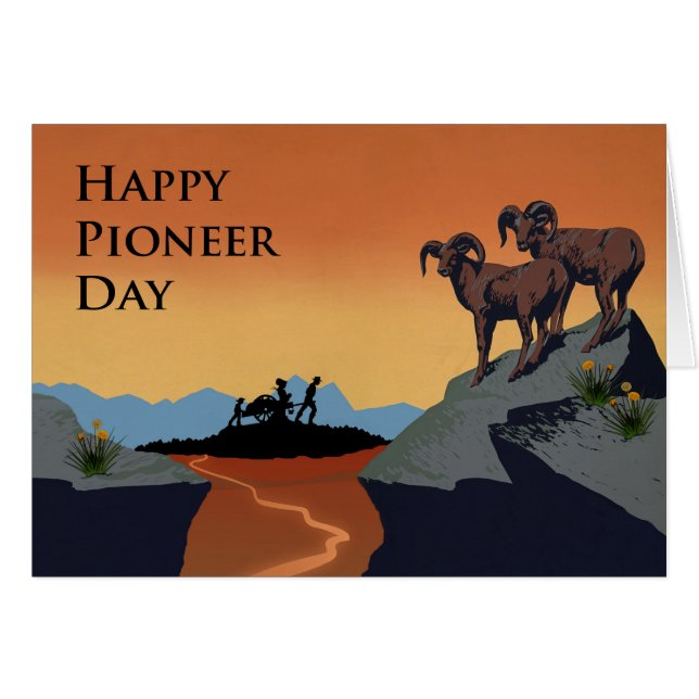 Pioneer Day, Pioneers en chariot Silhouette, Bigho (Devant horizontal)