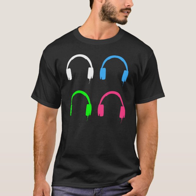 Pioneer DJ Pop Art Kopfhörer T - Shirt (Vorderseite)