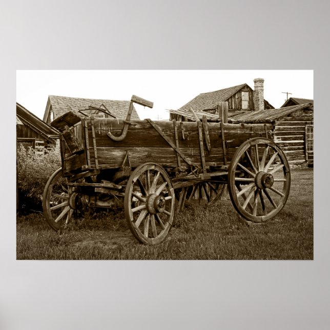 Pioneer Freight Wagon - Nevada City Ghost Town Poster (Vorne)