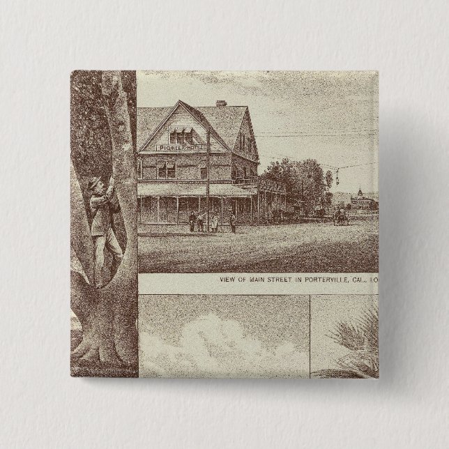Pioneer Land Co tract, Porterville Button (Vorderseite)