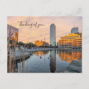 Pioneer Plaza Pond Matin Penser De U Carte Postale