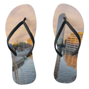 Pioneer Plaza Pond Morning Flip Flops