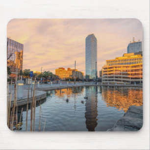 Pioneer Plaza Pond Morning Mousepad