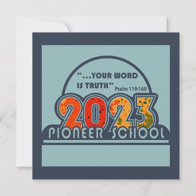 Pioneer School 2023 Karte (Vorderseite)