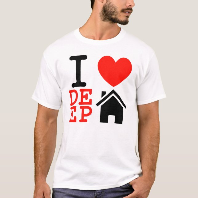 Pioneer style I Liebe Tiefhaus Musik T - Shirt (Vorderseite)