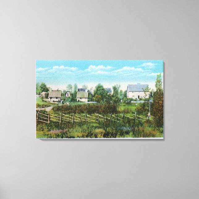 Pioneers' Village Scene in Forest River Park # Leinwanddruck (Vorderseite)