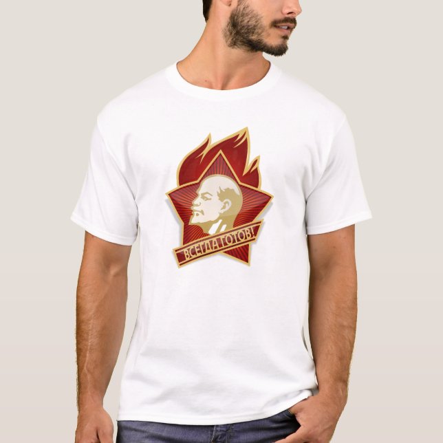 Pionier-Organisations-Wladimir Lenin Sozialist T-Shirt (Vorderseite)