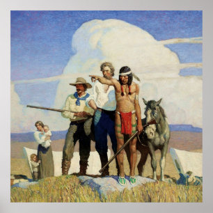 Pioniere der westlichen Kunst von NC Wyeth Poster