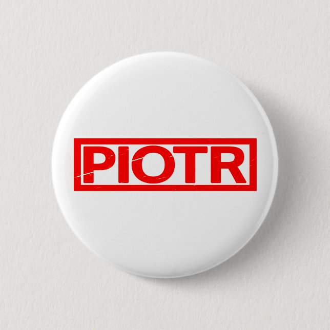 Piotr-Briefmarke Button (Vorderseite)