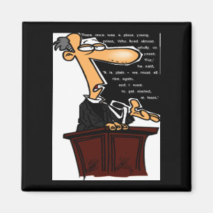 Pious Priest Limerick-lustig Magnet