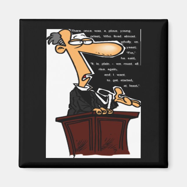 Pious Priest Limerick-lustig Magnet (Vorne)