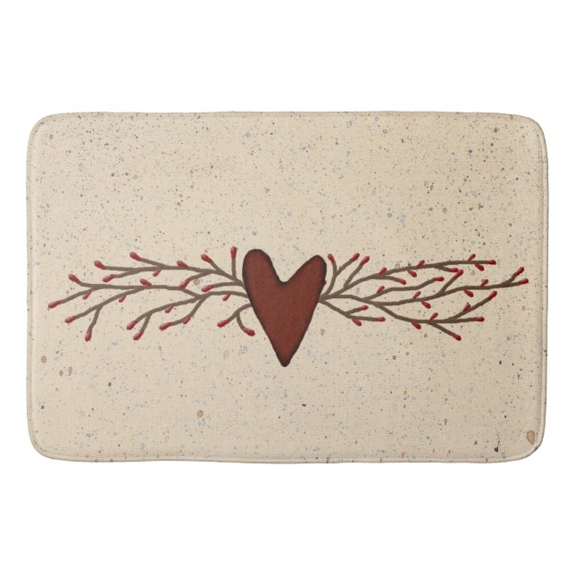 Pip Berry Heart Bath Mat Badematte (Vorderseite)