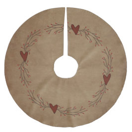 Pip Berry Heart Tree Skirt Polyester Weihnachtsbaumdecke