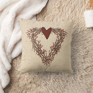 Pip Berry Heart Wreath Kissen