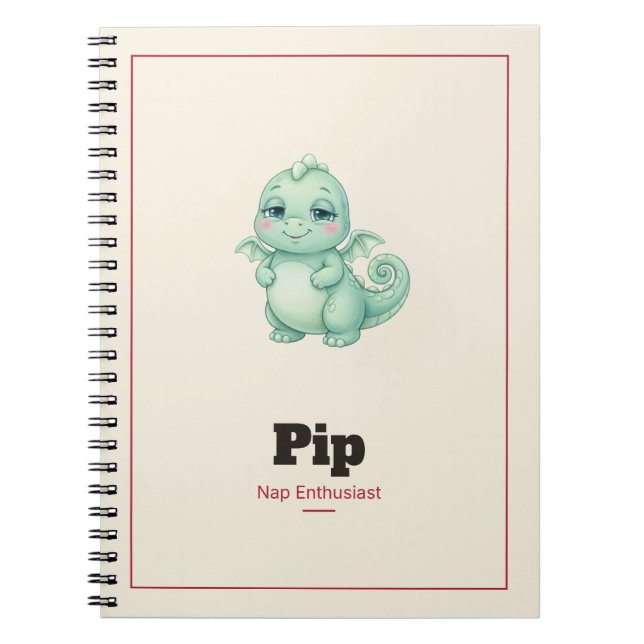 Pip der Drache Spiralblock Notizblock (Vorderseite)