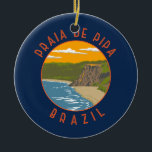 Pipa Beach Brasilien Reisen Art Vintag Keramik Ornament<br><div class="desc">Pipa Beach in einem Vektor Art Stil. Pipa Beach ist einer der bekanntesten Strände Brasiliens. Das Hotel liegt neben der Stadt Natal,  der Hauptstadt Stadt des Staat Rio Grande do Norte.</div>