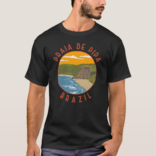 Pipa Beach Brasilien Reisen Art Vintag T-Shirt (Vorderseite)