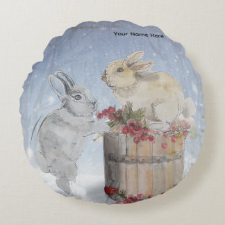 "Pipa & Marlow" Boganhues Druck Rundes Kissen