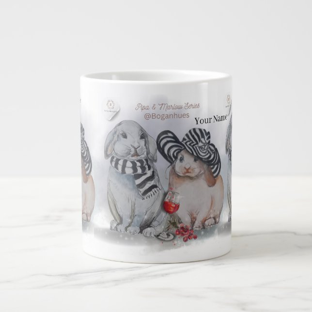 "Pipa & Marlow" Boganhues Print Jumbo-Tasse (Vorderseite)