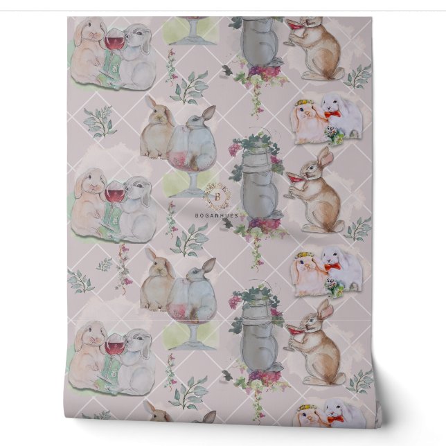 Pipa & Marlow Bunny TaleTheme Wallpaper Tapete (Abrollen)