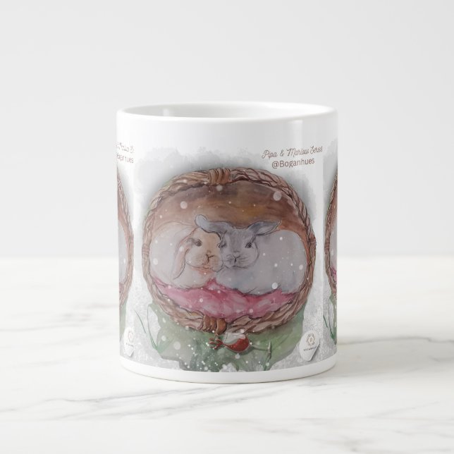 Pipa & Marlow Series Boganhues Print Jumbo-Tasse (Vorderseite)