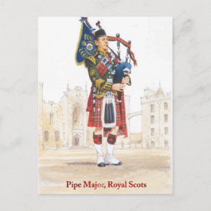 Pipe Major, Royal Schotten Postkarte