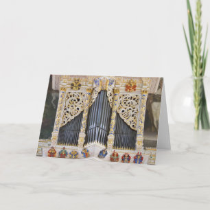 pipe organ in Marktkirche, Halle greeting card Karte